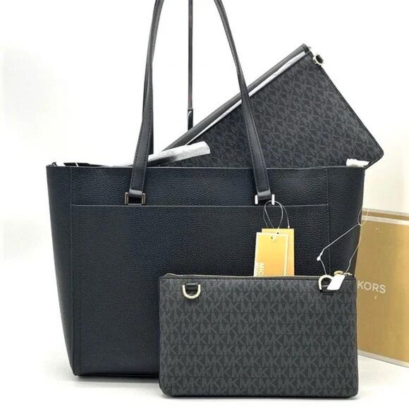 65% OFF NWT Michael Kors Maisie 3-In-1 Tote Pebbled Leather LRG Tote MSRP $678 - Picture 9 of 12